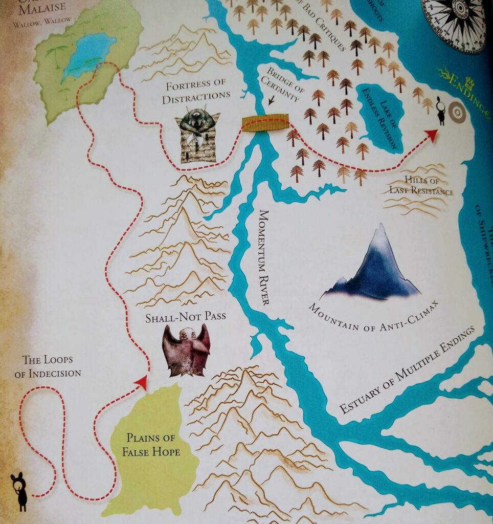 jeff vandermeer's map of the writer's journey from Wonderbook